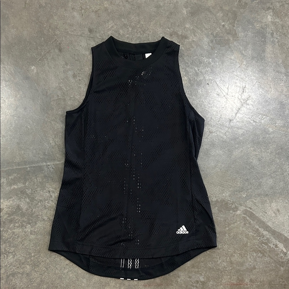 Adidas Black Mesh Sleeveless Top